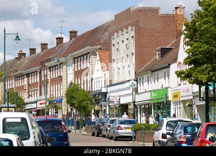 shopping street parking Stock Photo