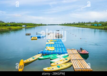 Flowing Lake in Taitung forest park, Taiwan Stock Photo