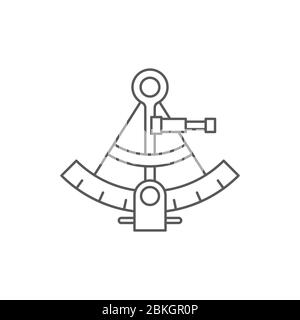 Sextant vector icon symbol isolated on white background Stock Vector