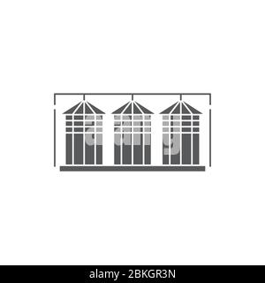 Silo vector icon symbol storage isolated on white background Stock Vector
