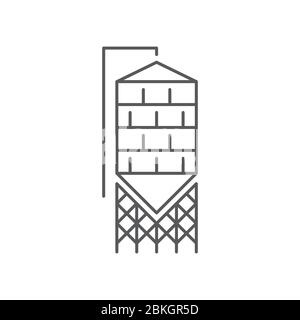 Silo vector icon symbol storage isolated on white background Stock Vector