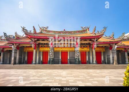 Facade view of Hsing Tian Kong temple in taipei Stock Photo