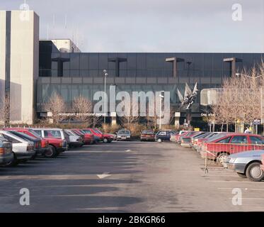 1991, then brand new terminal building, Birmingham Airport, West Midlands, England