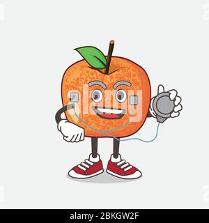 Dinosaur Eggs Pluots Fruit Mascot Character Vector Illustration Stock Vector