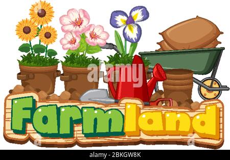 Beautiful flower in clay pots on white background Stock Vector Image ...