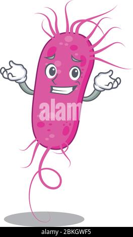 A picture of grinning pseudomoa bacteria cartoon design concept Stock Vector