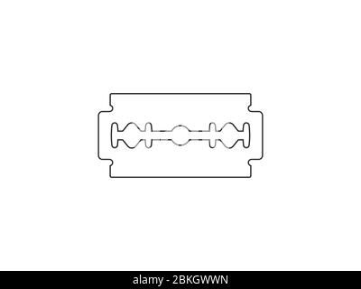 Razor blade icon. Vector illustration, flat design. Stock Vector