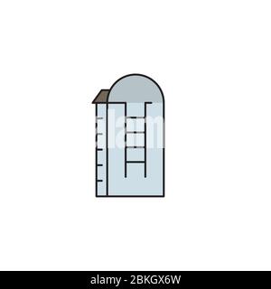 Silo vector icon symbol storage isolated on white background Stock Vector