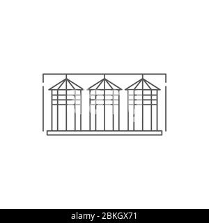 Silo vector icon symbol storage isolated on white background Stock Vector