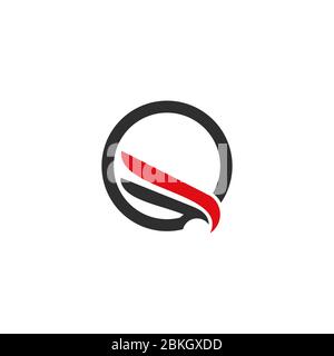 Abstract business logo,creative, simple, minimal, and elegant wing logo design, isolated on white background. Stock Vector