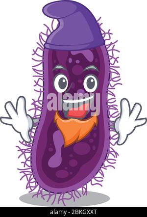 Cute picture of lactobacillus rhamnosus bacteria in Elf cartoon design Stock Vector