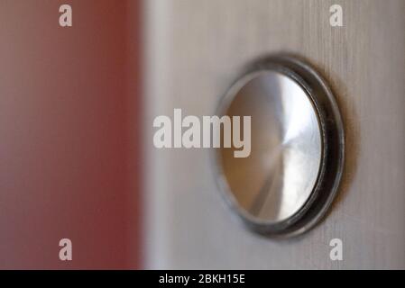 Push button of modern elevator Stock Photo