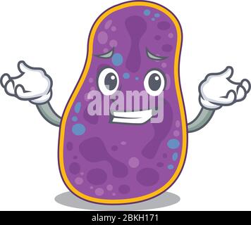 A picture of grinning shigella sp. bacteria cartoon design concept Stock Vector