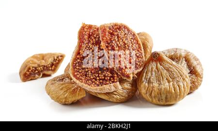 dried figs isolated on white background Stock Photo