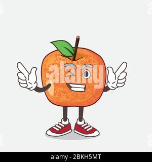 Dinosaur Eggs Pluots Fruit Mascot Character Vector Illustration Stock Vector