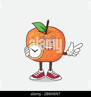 Dinosaur Eggs Pluots Fruit Mascot Character Vector Illustration Stock Vector