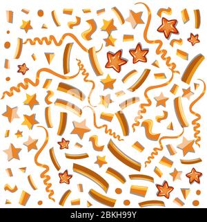 Seamless background design with stars and ribbons illustration Stock Vector