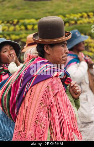 La Paz, Bolivia; february 15 2011: Indigenous women demonstrate in the ...