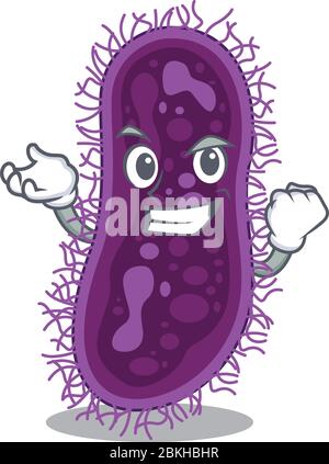 A dazzling lactobacillus rhamnosus bacteria mascot design concept with happy face Stock Vector