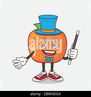 Dinosaur Eggs Pluots Fruit Mascot Character Vector Illustration Stock Vector