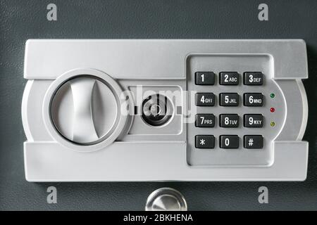 Modern safe box, closeup view Stock Photo