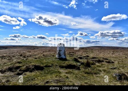 Great Manshead Trig Point Stock Photo