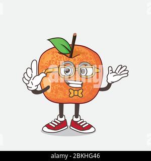 Dinosaur Eggs Pluots Fruit Mascot Character Vector Illustration Stock Vector