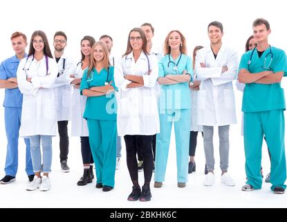 group of young medical professionals standing together Stock Photo