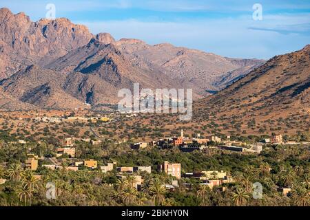 Morocco, Souss-Massa region, surroundings of Tafraoute, Ammeln Valley Stock Photo