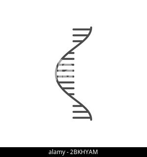 RNA related vector thin line icon Stock Vector