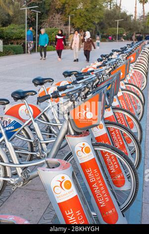 Morocco, Marrakesh-Safi region, Marrakesh, imperial city, the medina  (UNESCO World Heritage Site), Medina Bike, self-service bicycle Stock Photo  - Alamy
