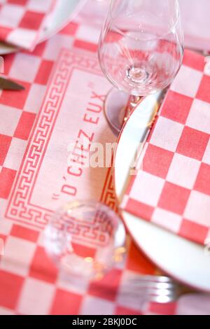 France, Paris, Chez Eux bistro Stock Photo