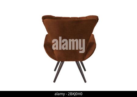 Color  armchair. Modern designer chair on white background. Texture chair. Stock Photo