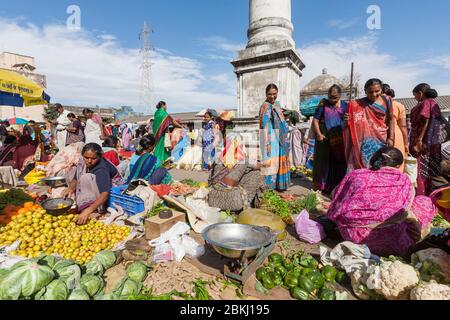 India, Daman and Diu Territory, Diu District, vegetable market Stock Photo