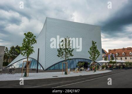 Austria, Lower Austria, Krems an der Donau, The gallery of the State of Lower Austria is a cultural center designed by the Marte Marte architecture Stock Photo