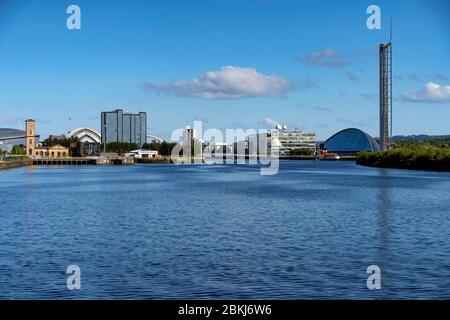 United Kingdom, Scotland, Glasgow, Clyde River, Glasgow Science Centre Tower Stock Photo