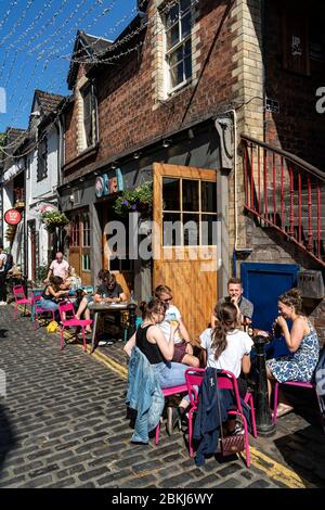 United Kingdom, Scotland, Glasgow, West End cobbled street that inspired the Harry Potter universe Stock Photo