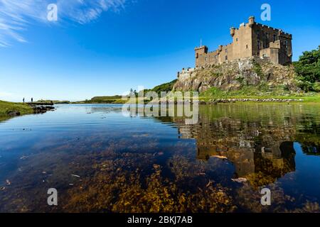 United Kingdom, Scotland, Highlands, Hebrides, Isle of Skye, Loch Dunvegan, Dunvegan Castle & Gardens, the stronghold of the MacLeod clan since the 13th century Stock Photo