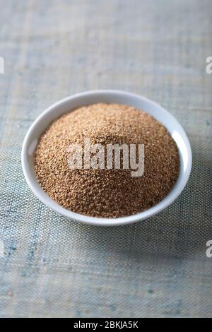 Organic ingredients, teff seed Stock Photo