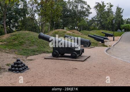 Artillery positions on the Malakhov mound in Sevastopol. The Crimean war of 1853-1856. Stock Photo