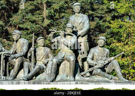 North Korea, Samjiyon, the Samjiyon Grand Monument Stock Photo