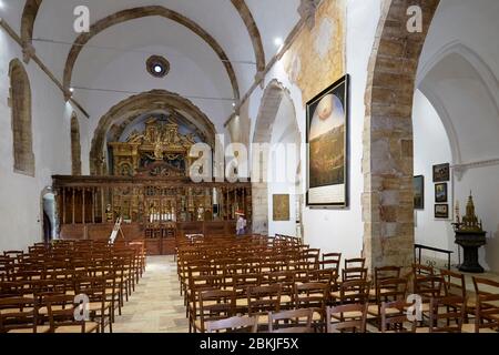 France, Var, Dracenie, Les Arcs sur Argens, Ste Roseline Chapel, High altar and rood screen Stock Photo