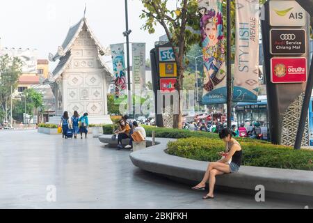 Thailand, province of Chiang Mai, dowtown of Chiang Mai Stock Photo