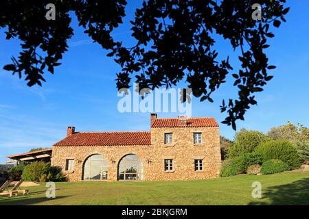 France, Corse du Sud, Domaine de Murtoli, U Fragnu house (Compulsory Mention Domaine de Murtoli) Stock Photo