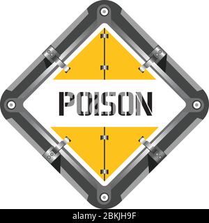 Sign poison. Marking of transport and transported goods with signs for the transport of dangerous goods. Stock Vector