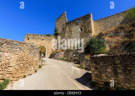 France, Vaucluse, regional natural park of Luberon, Lagnes, castle Stock Photo
