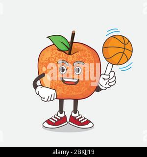 Dinosaur Eggs Pluots Fruit Mascot Character Vector Illustration Stock Vector