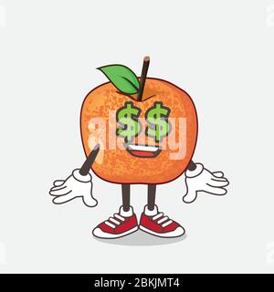 Dinosaur Eggs Pluots Fruit Mascot Character Vector Illustration Stock Vector
