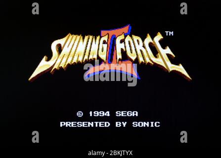 Shining Force II 2 - Sega Genesis Mega Drive - Editorial use only Stock Photo