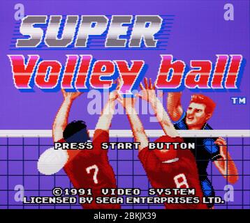 Jeu Super Volleyball Sega Mega Drive - Version Japonaise, Occasion Bon état, Sorti En 1991